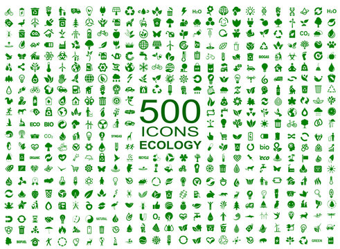 Set Of 500 Ecology Icons – Vector