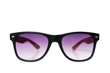 Sunglasses in black plastic frame