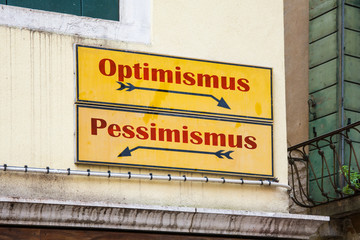 Obraz premium Schild 227 - Optimismus