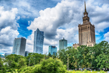 Warsaw, Poland in the summer - obrazy, fototapety, plakaty