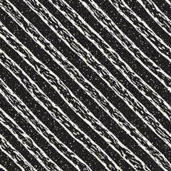 Decorative seamless pattern with doodle lines. Hand painted grungy wavy stripes background. Trendy endless freehand texture