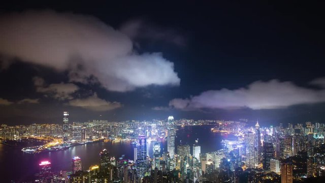 Time lapse of Hong Kong at night