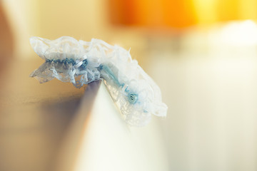 Garter in vintage style photo.