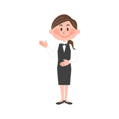 vector illustration of a hotel worker
