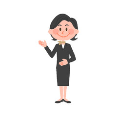 vector illustration of a hotel worker