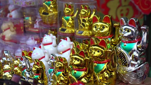 Various style of Beckoning cat call &ldquo;Maneki neko&rdquo; in japan