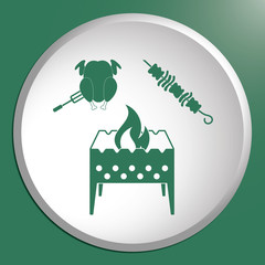 Brazier kebab and chicken icon
