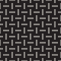 Crosshatch vector seamless geometric pattern. Crossed graphic rectangles background. Checkered motif. Seamless texture of crosshatched bold lines. Trellis simple fabric print.