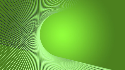 Abstract geometric green background with twisted lines