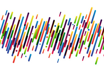 Bright colorful abstract banner line and dot on white. Vector paper illustration.