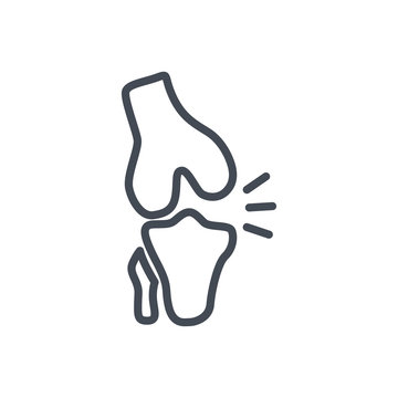 recommend clip art: Broken Bones Human Body line Icon knee