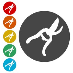 Garden shears icons set - Illustration 