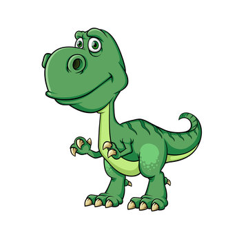Vector illustration of Dinosaurs cartoon, Isolated on white background.