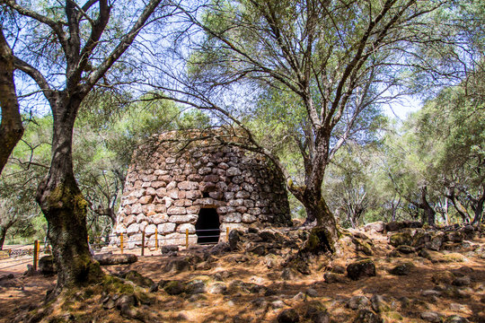 A nuraghe in the nuragic sanctuary of Santa Cristina, near Oristano, Sardinia, Italy