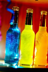 Alcopop Bottles at a party 