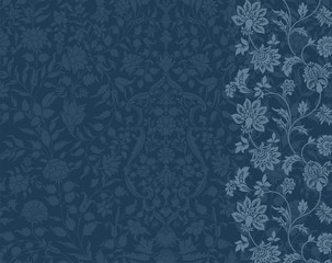 wedding card design, paisley floral pattern , India