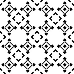 Black and white geometric seamless pattern