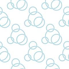 Blue and white geometric seamless pattern