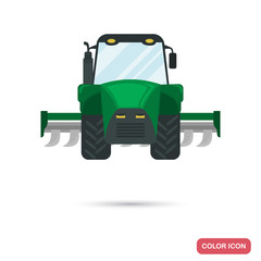 Agricultural plow tractor color icon for web and mobile design