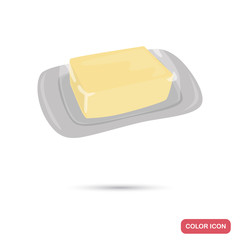 Butter in oilcan color flat icon for web and mobile design