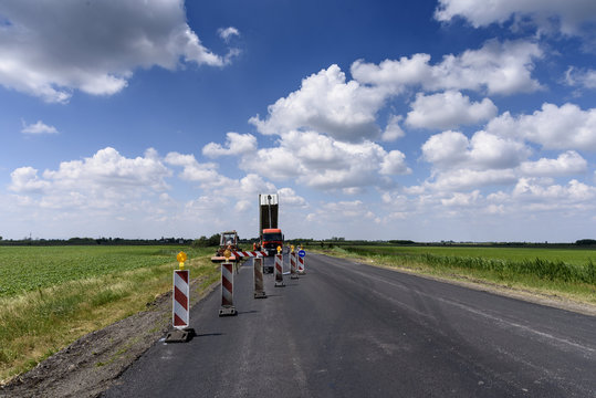 Reconstruction of the road and closed lane