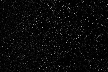 Water droplets on black background and texture
