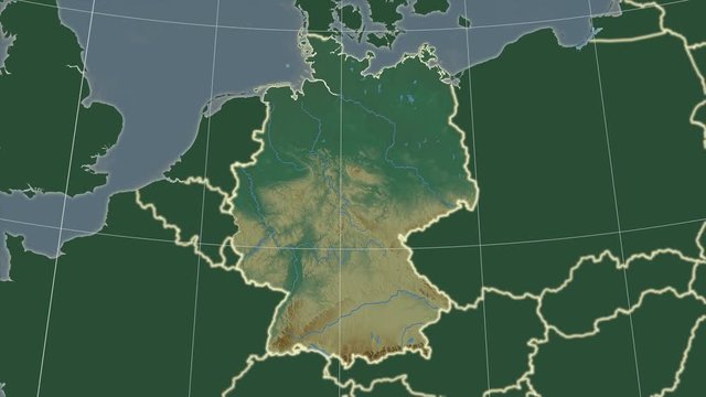 Germany and neighborhood. Relief
