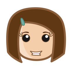 Very Happy Cartoon Girl Face