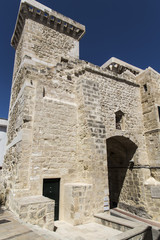 Fototapeta na wymiar Old tower landmark in Menorca, Spain