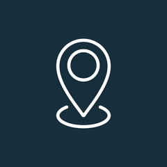 pin point, location icon on dark background
