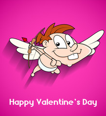 Funny Cute Cartoon Cupid Character
