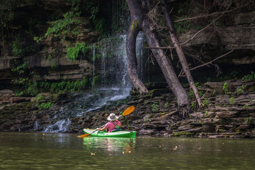 Waterfall coming off a mountain