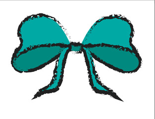 Ribbon Bow Vector Shape Drawing