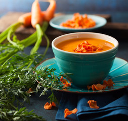 Spicy cream carrot soup