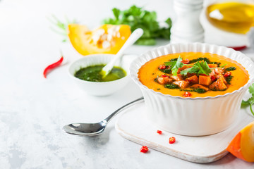 Pumpkin and sweet potato soup