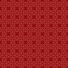Red background with geometric seamless pattern