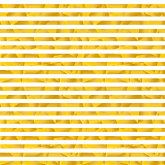 Abstract geometric seamless pattern, golden foil, kaleidoscope. Vector illustration.