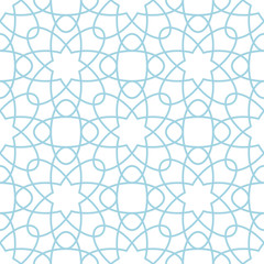Blue and white geometric seamless pattern