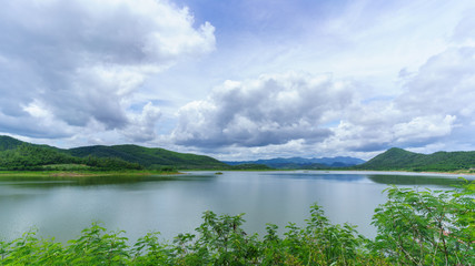 Fototapeta premium The reservoir at Ban Yang Chum , Phetchaburi , Thailand