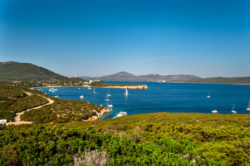 Naklejka na ściany i meble Landscape of coast of Sardinia