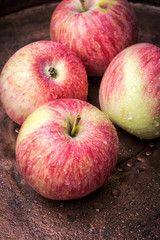 Autumn red apples