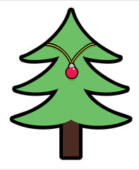 Retro Christmas Tree with Decorative Light