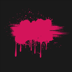 Grunge Pink Paint Splash Banner