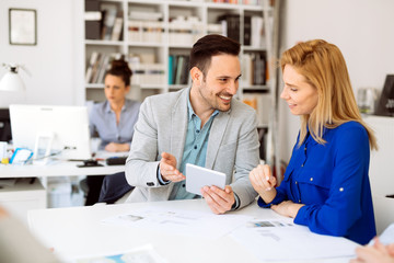 Business people working in office