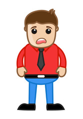 Shocked Cartoon Office Character