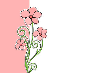 Decorative Flowers Vintage Tamplate