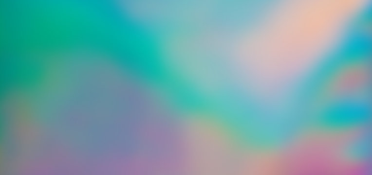 holographic background, iridescent gradients in beautiful shades of pink, green, orange, yellow, blue and other dreamlike colors. Perfect as wallpaper or backdrop. Aspect ratio: 16:9