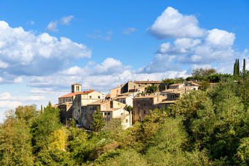 Fototapeta na wymiar Scansano, village in the tuscan province of Grosseto, italy