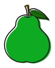 Green Pear Vector Design