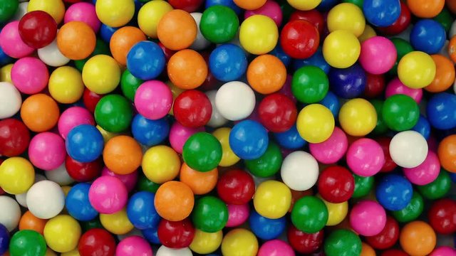 Colorful Bubble Gum Balls In Pile